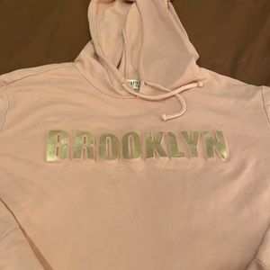 Brooklyn cropped faux sweatshirt